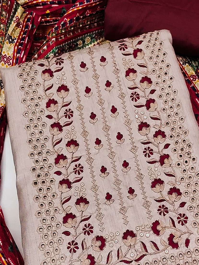 women solid with work unstitched suit set - 22373555 -  Standard Image - 2