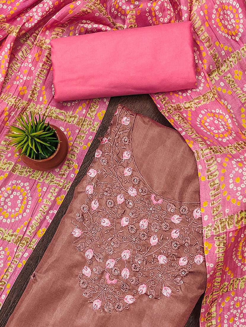 women solid with work unstitched suit set - 22373565 -  Standard Image - 2