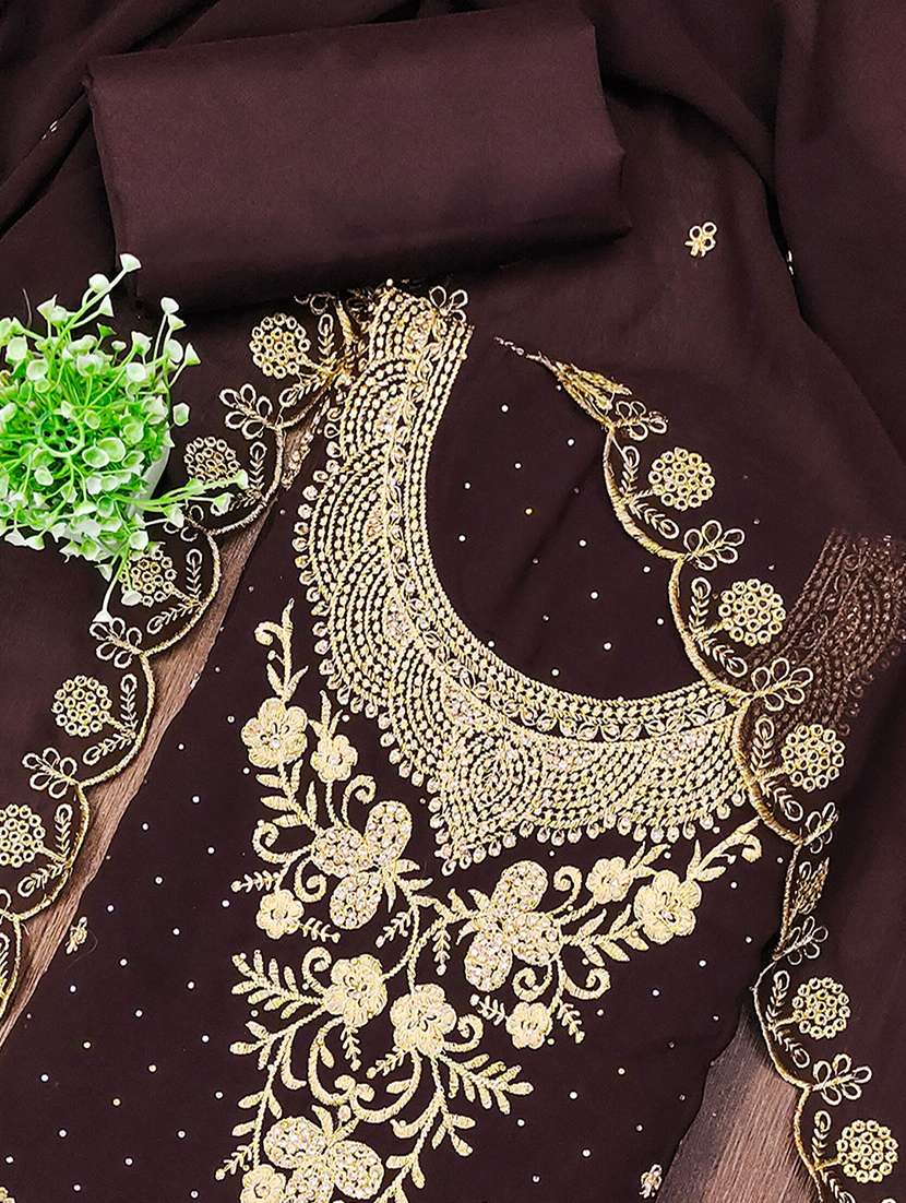 women solid with work unstitched suit set - 22373567 -  Standard Image - 2