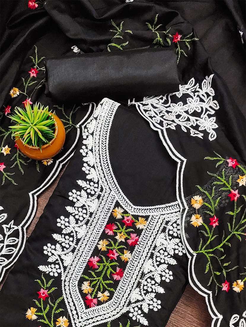 women solid with work unstitched suit set - 22373573 -  Standard Image - 2