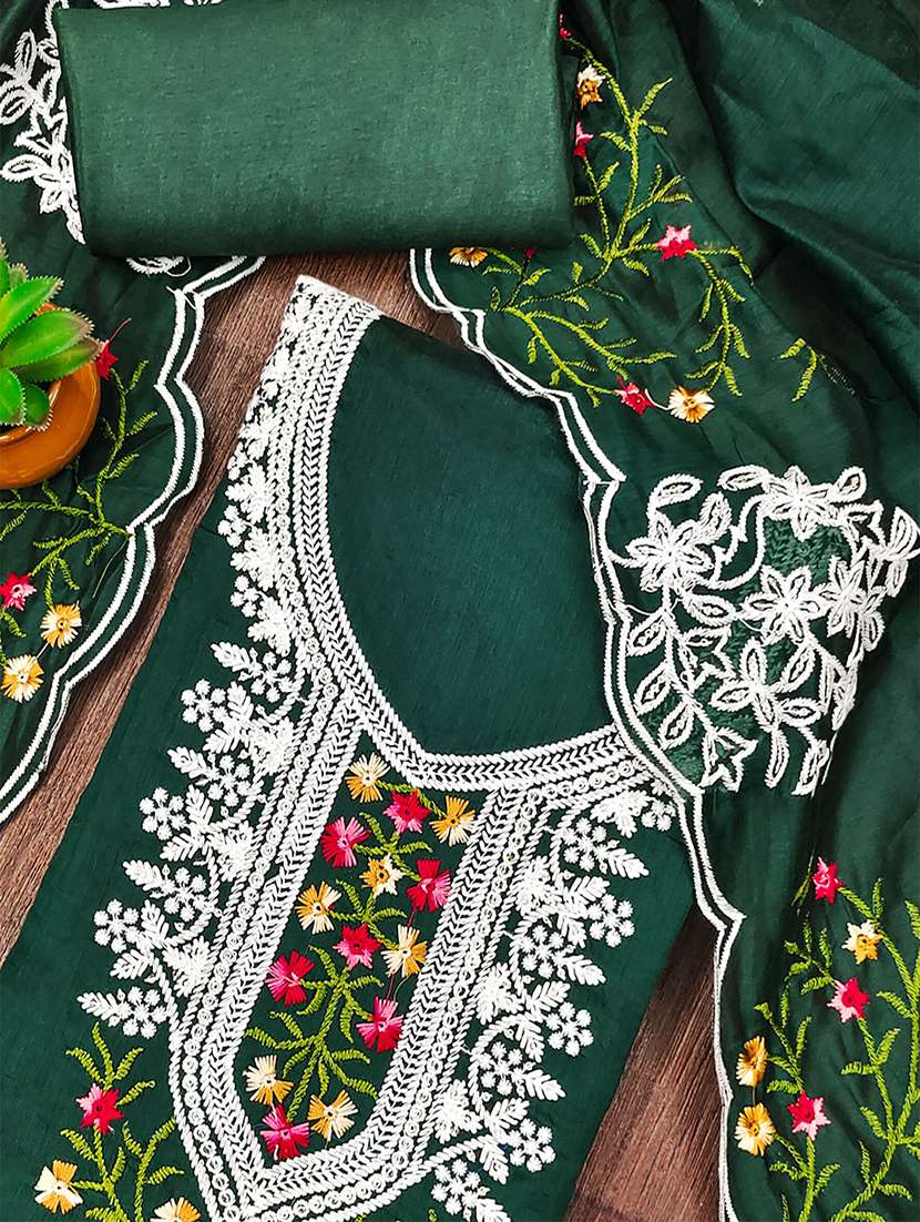 women solid with work unstitched suit set - 22373576 -  Standard Image - 2