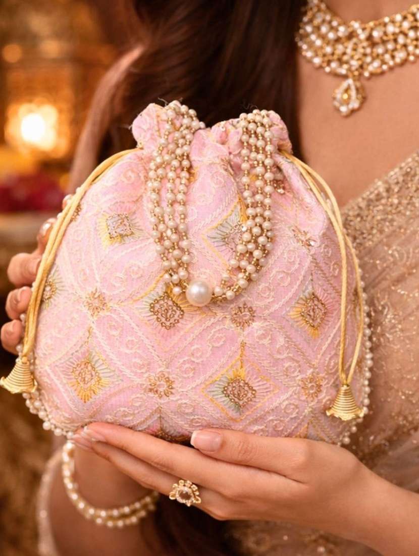 women embroidered potli bag