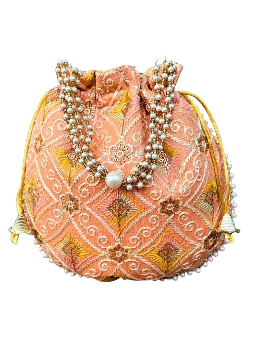 women embroidered potli bag - 22373608 -  Standard Image - 2