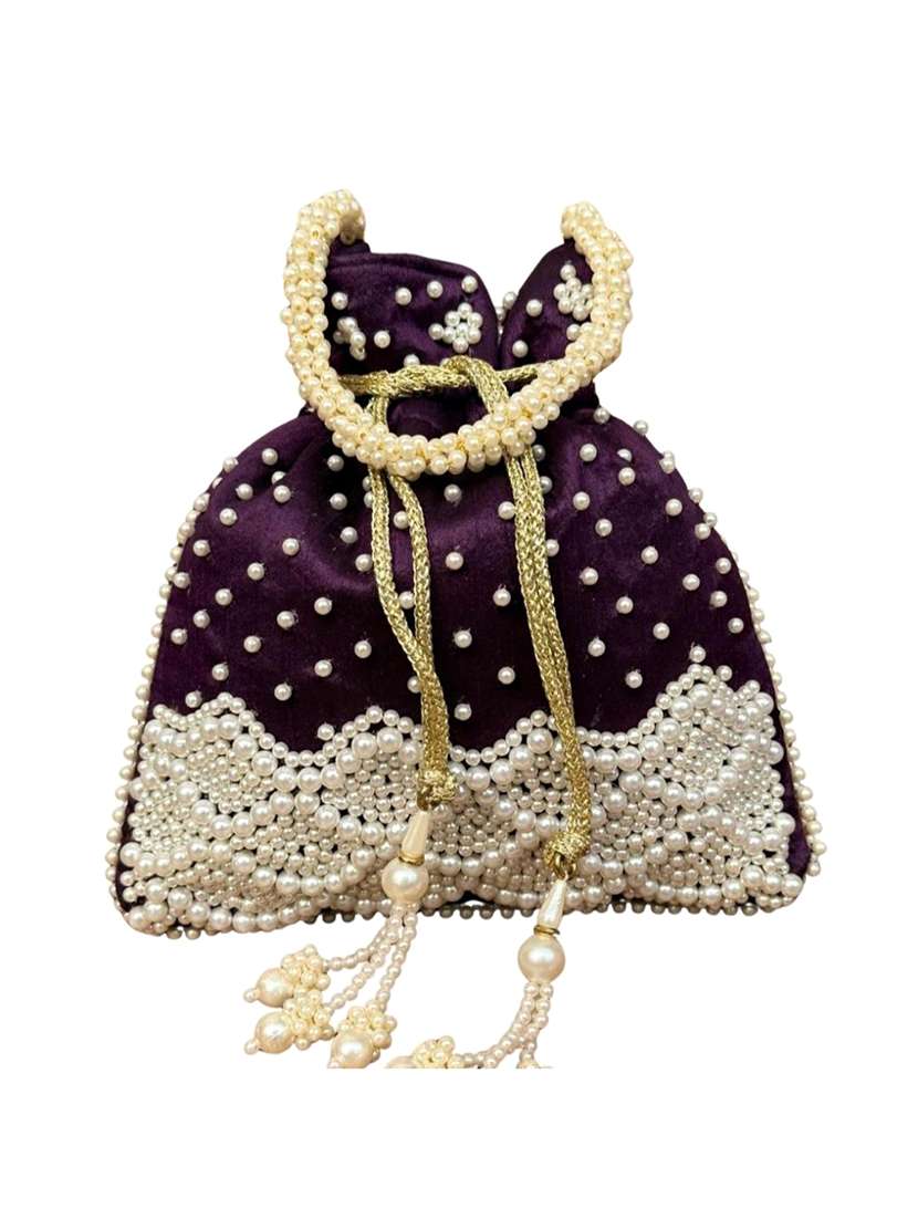 women embellished potli bag - 22373610 -  Standard Image - 2