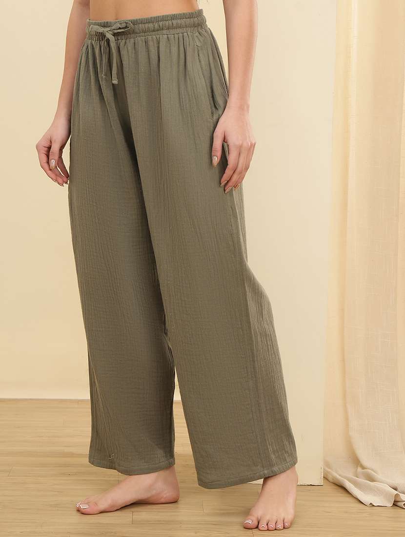 women printed mid rise lounge wear pajama - 22373623 -  Standard Image - 2