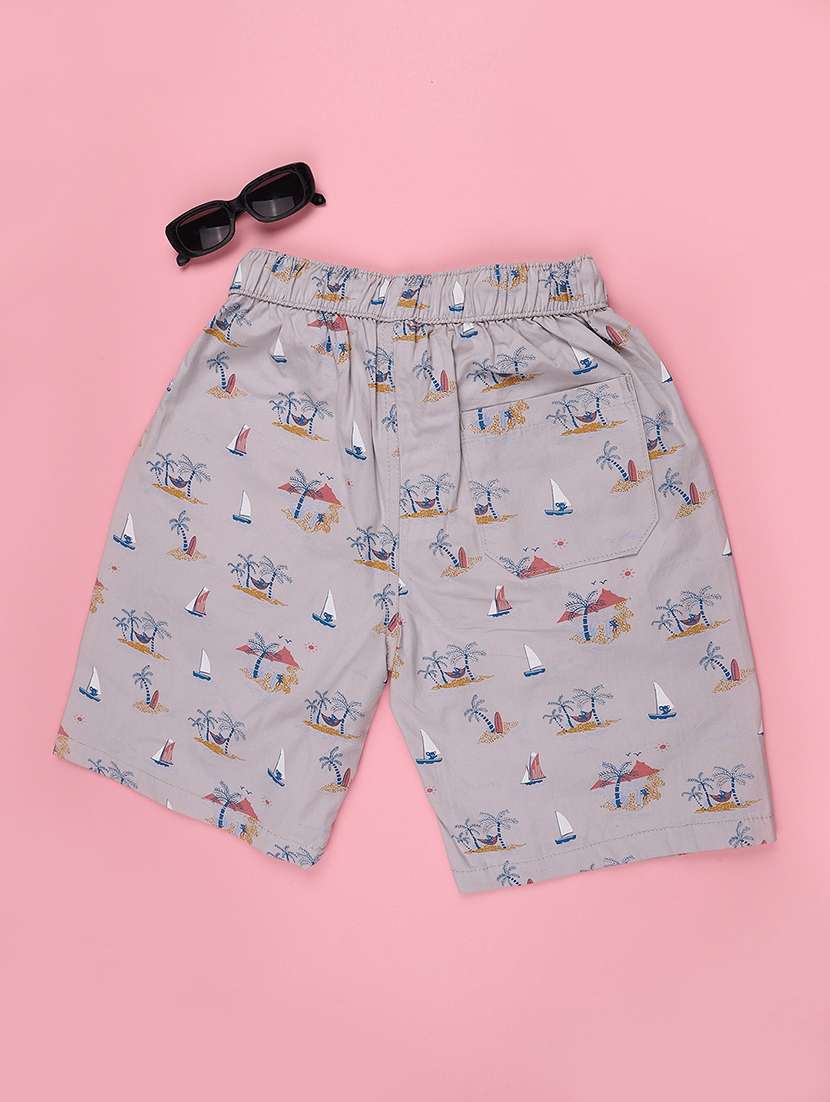 boys printed mid rise regular shorts - 22374068 -  Standard Image - 2