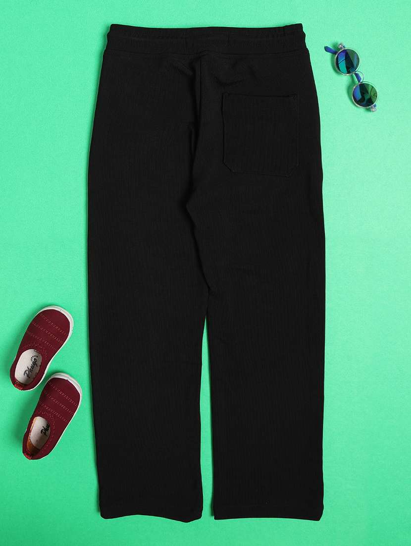 boys solid mid rise regular fit casual trouser - 22374088 -  Standard Image - 2