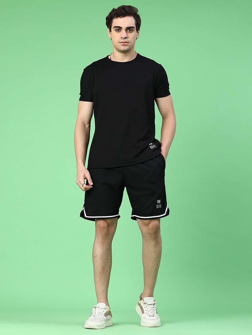 black cotton plain coord set - 22374096 -  Standard Image - 2