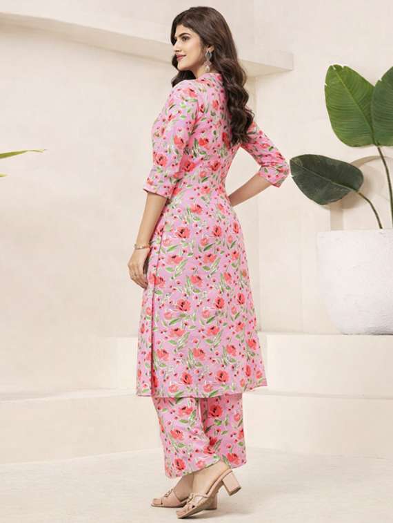 women floral three quarter sleeve ethnic co-ord set - 22374122 -  Standard Image - 2