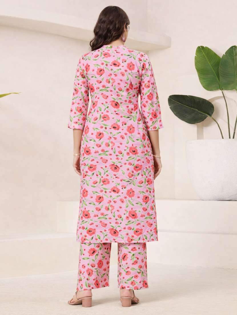 women floral three quarter sleeve ethnic co-ord set - 22374137 -  Standard Image - 2