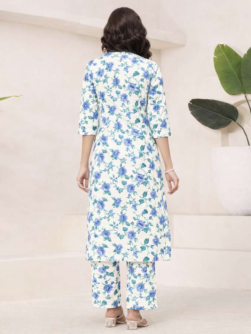women floral three quarter sleeve ethnic co-ord set - 22374139 -  Standard Image - 2