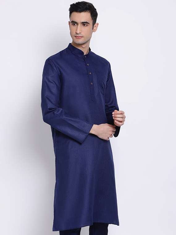 men solid kurta and churidar set - 22374288 -  Standard Image - 2