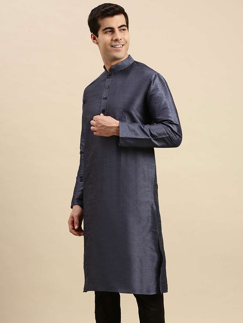 men solid long sleeve kurta - 22374399 -  Standard Image - 2