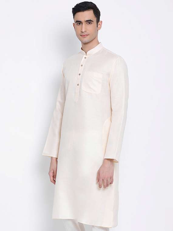 men solid kurta and churidar set - 22374420 -  Standard Image - 2