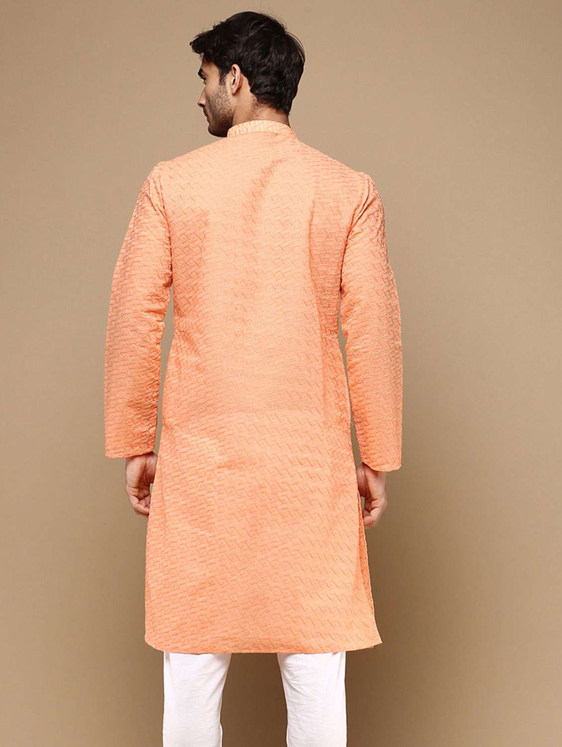 men self design long sleeve kurta - 22374596 -  Standard Image - 2