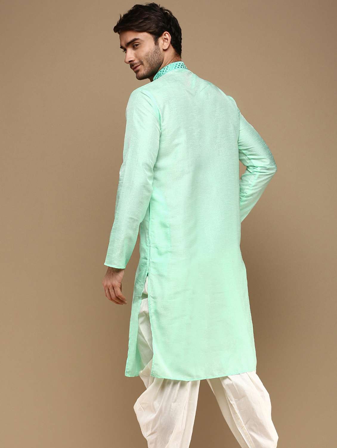 men solid long sleeve kurta - 22374639 -  Standard Image - 2