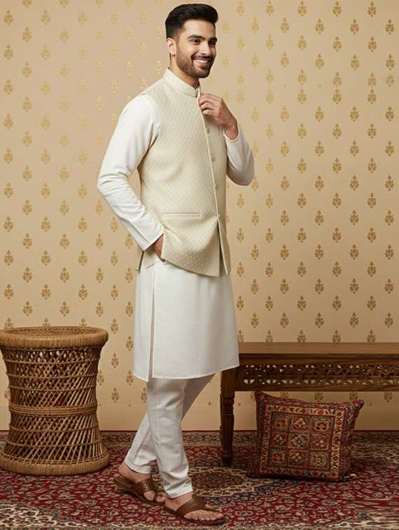 men self design nehru jacket - 22374693 -  Standard Image - 2
