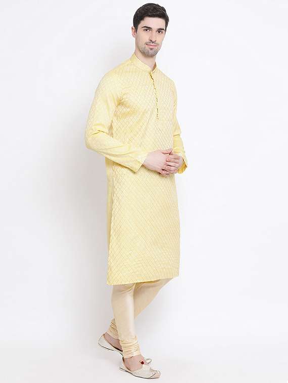 men long sleeve kurta and churidar set - 22374714 -  Standard Image - 2