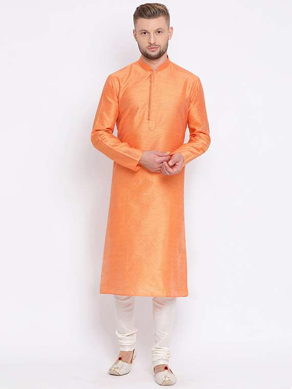 men long sleeve kurta and churidar set
