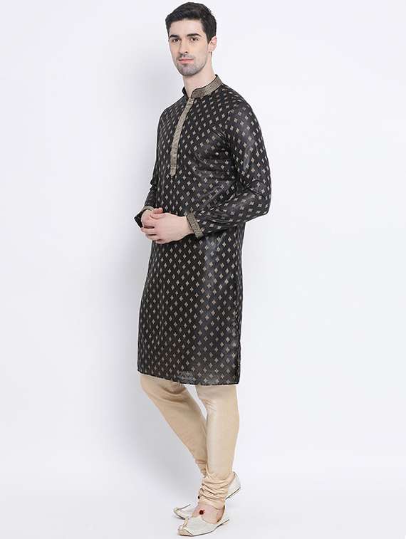 men long sleeve kurta and churidar set - 22374732 -  Standard Image - 2
