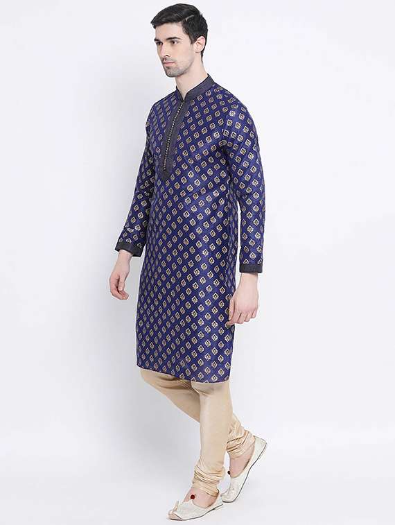 men long sleeve kurta and churidar set - 22374759 -  Standard Image - 2