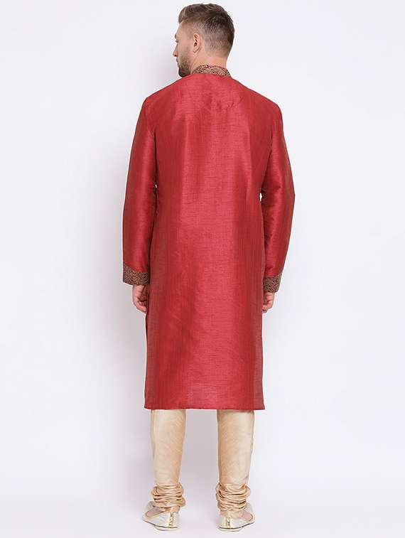 men long sleeve kurta and churidar set - 22374876 -  Standard Image - 2