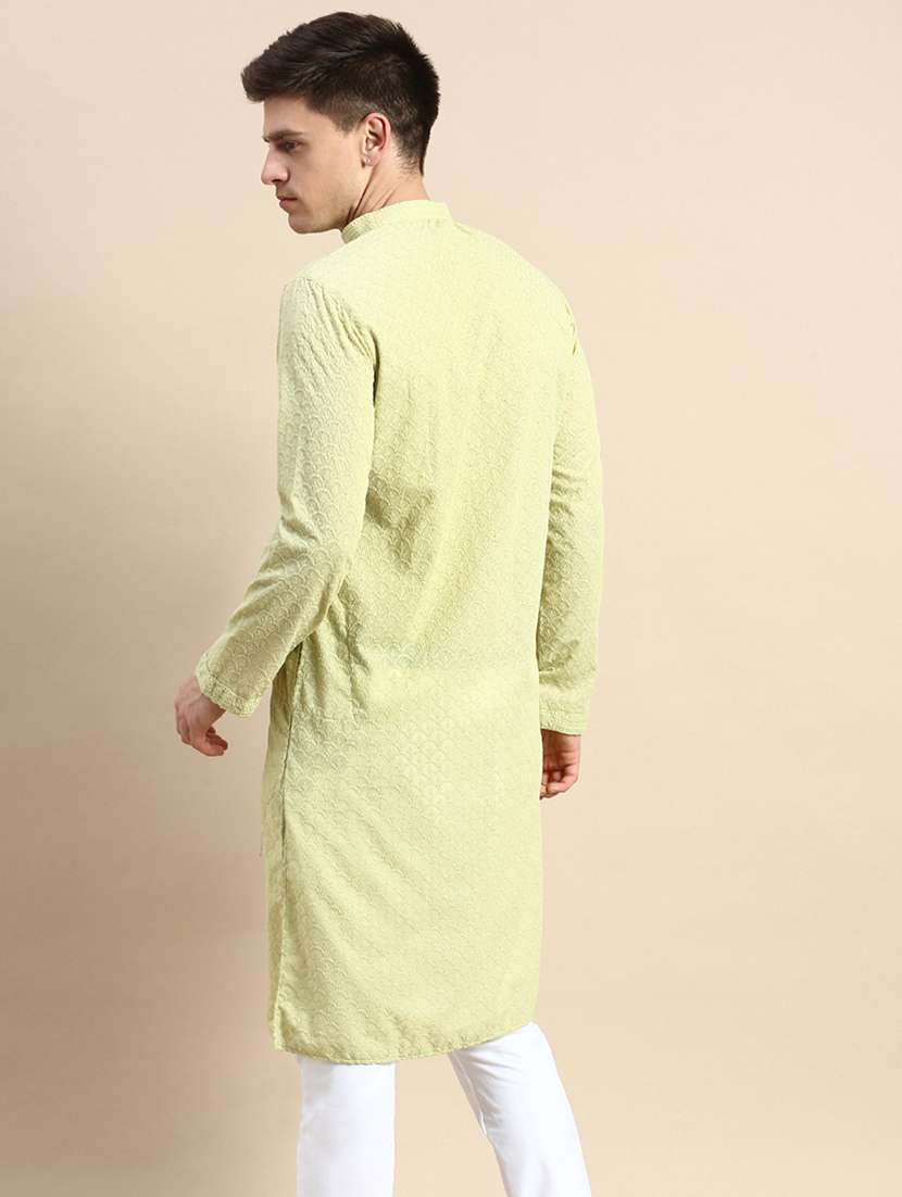 men long sleeve kurta and churidar set - 22374887 -  Standard Image - 2