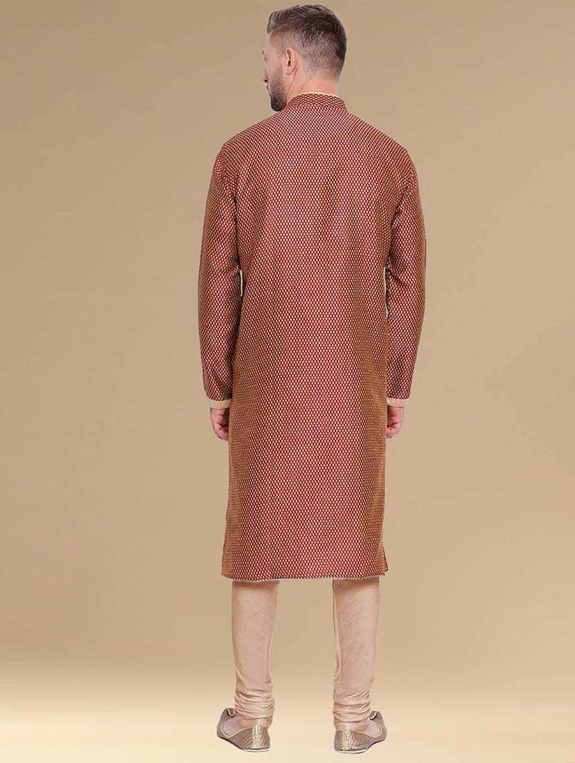 men long sleeves kurta and churidar set - 22375429 -  Standard Image - 2