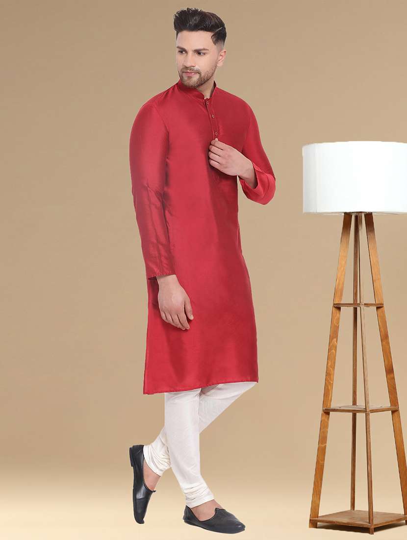 men long sleeves kurta and churidar set - 22375439 -  Standard Image - 2