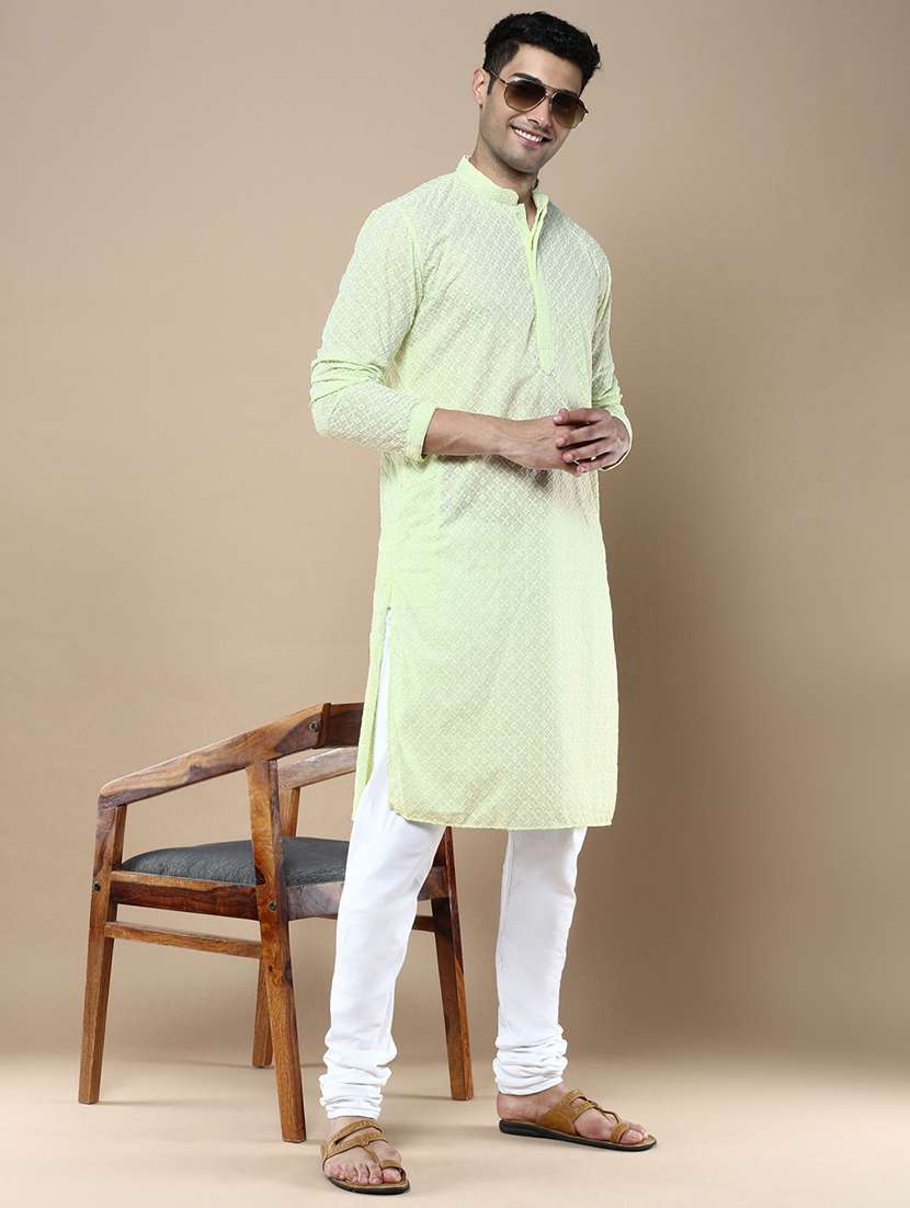 men self design kurta and churidar set - 22375469 -  Standard Image - 2
