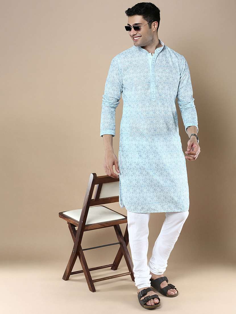 men self design kurta and churidar set - 22375472 -  Standard Image - 2