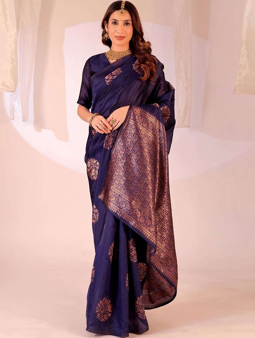 women self design kanjivaram saree with blouse - 22375909 -  Standard Image - 2