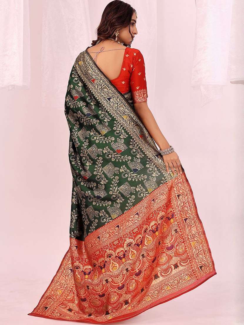 women self design banarasi saree with blouse - 22376016 -  Standard Image - 2