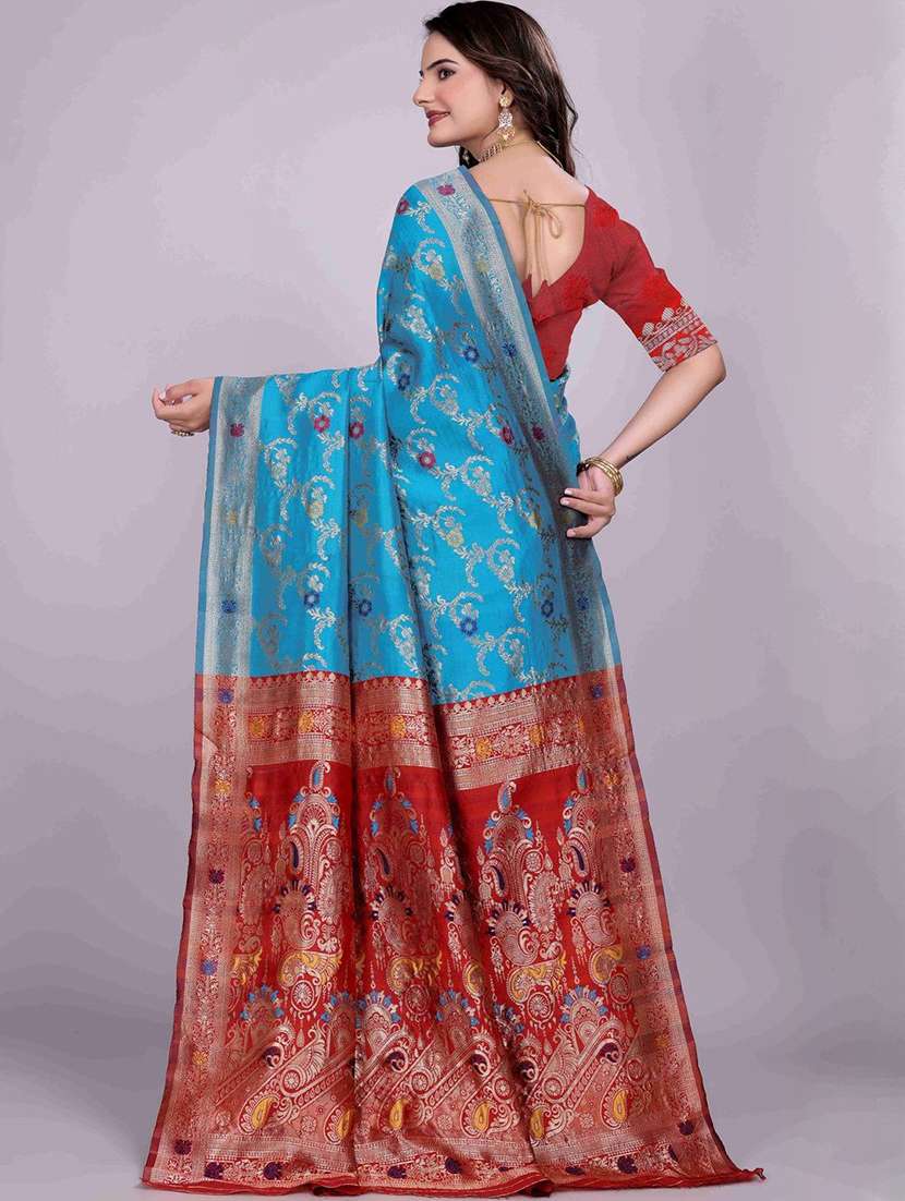 women self design banarasi saree with blouse - 22376092 -  Standard Image - 2