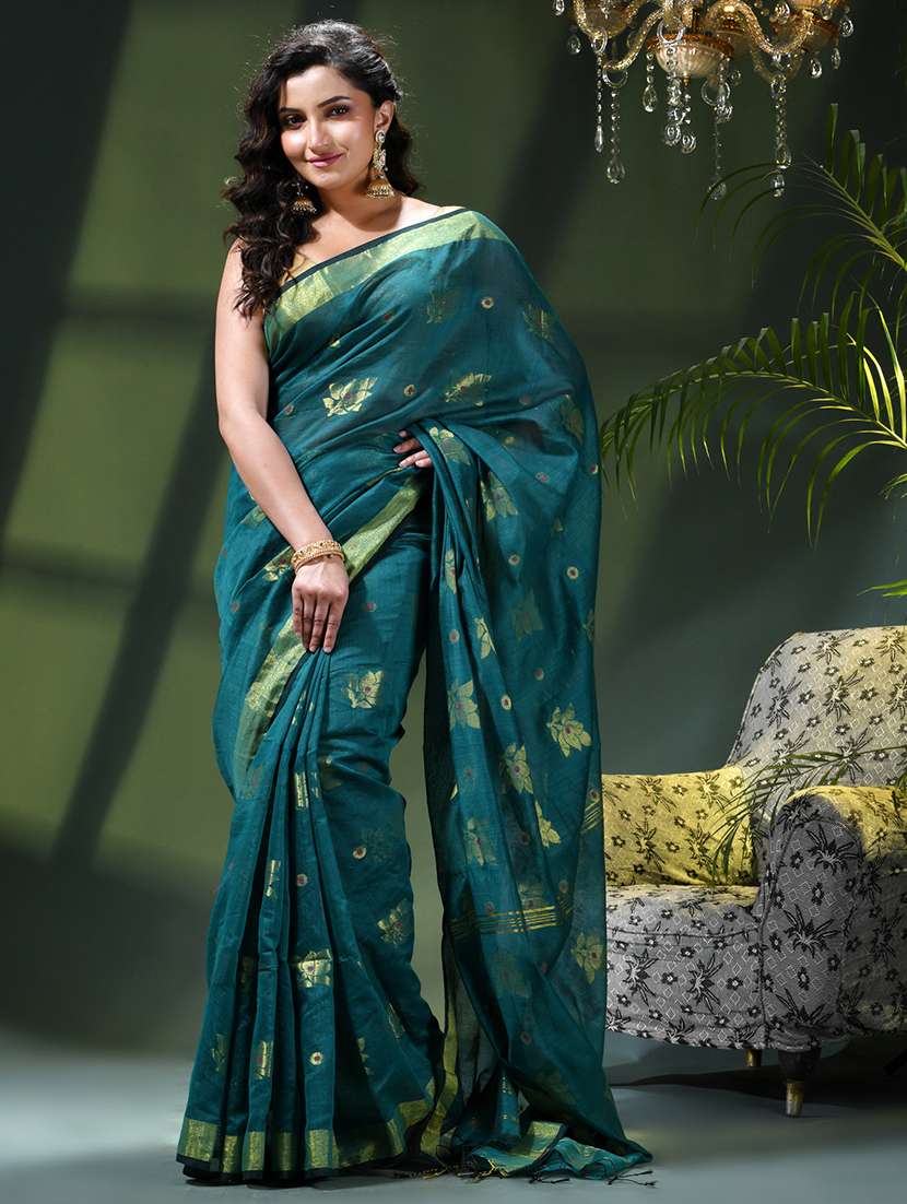women self design handloom saree with blouse - 22376125 -  Standard Image - 2