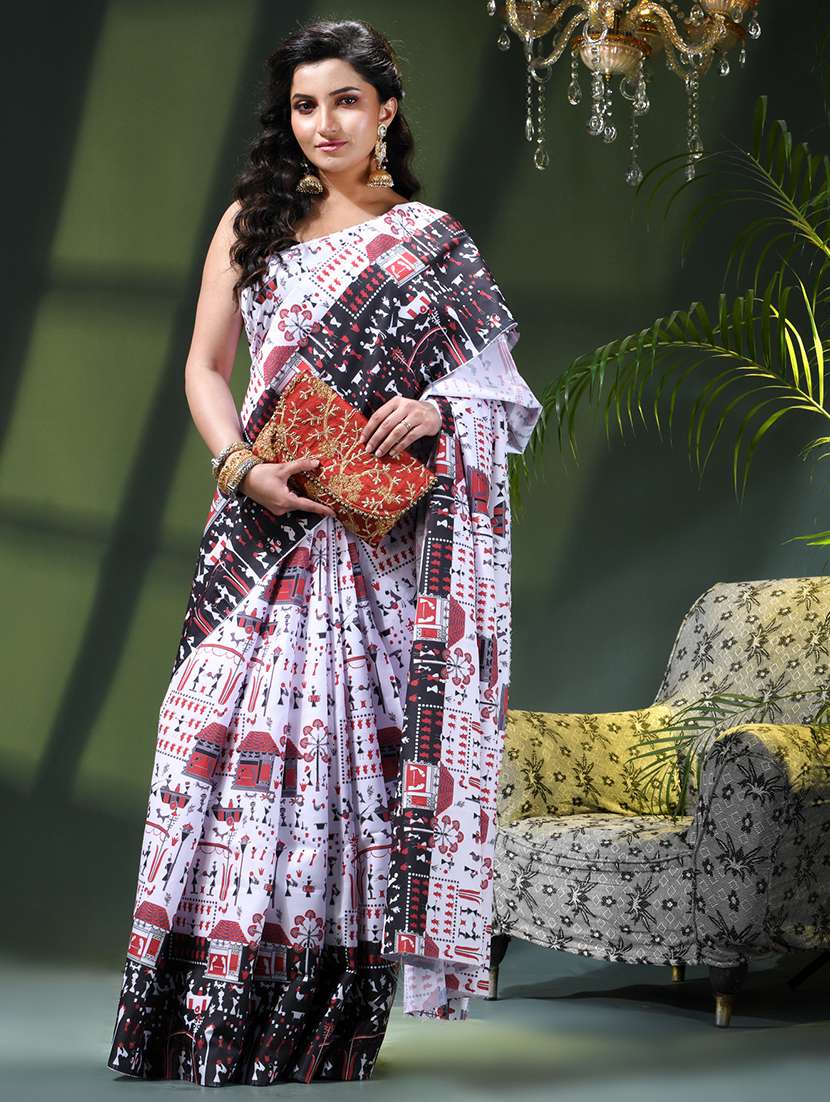 women printed casual wear saree - 22376156 -  Standard Image - 2