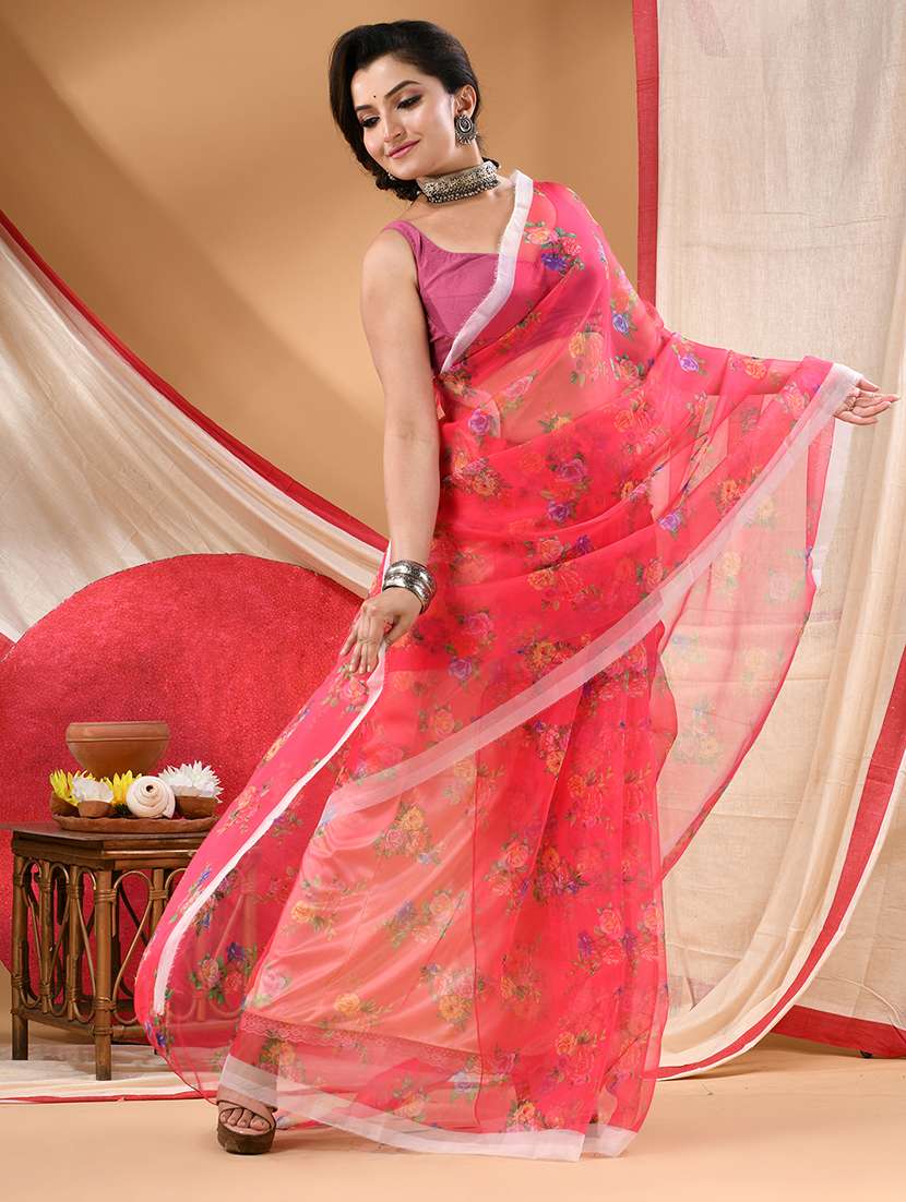 women floral printed saree - 22376157 -  Standard Image - 2