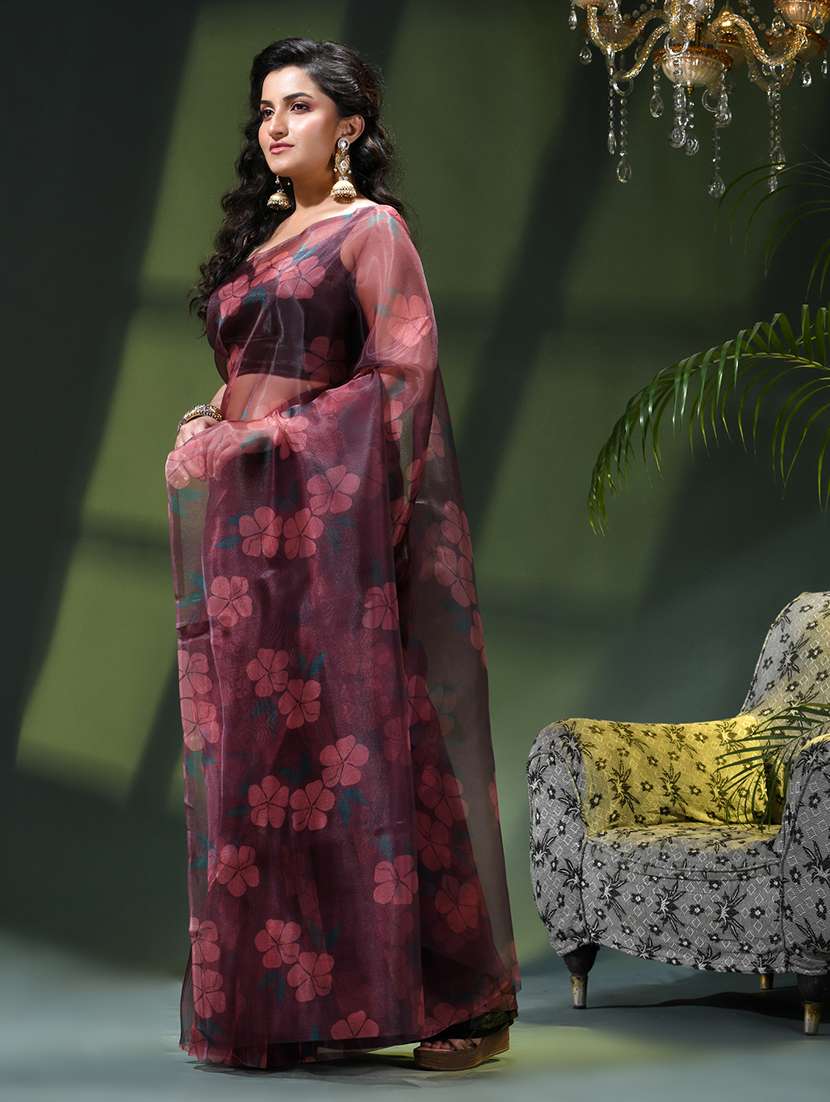 women floral printed saree - 22376161 -  Standard Image - 2