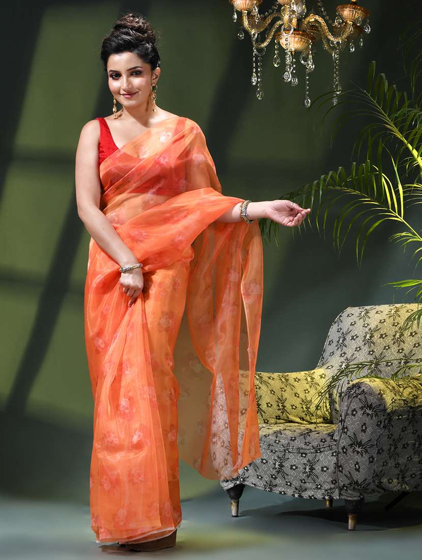 women printed casual wear saree