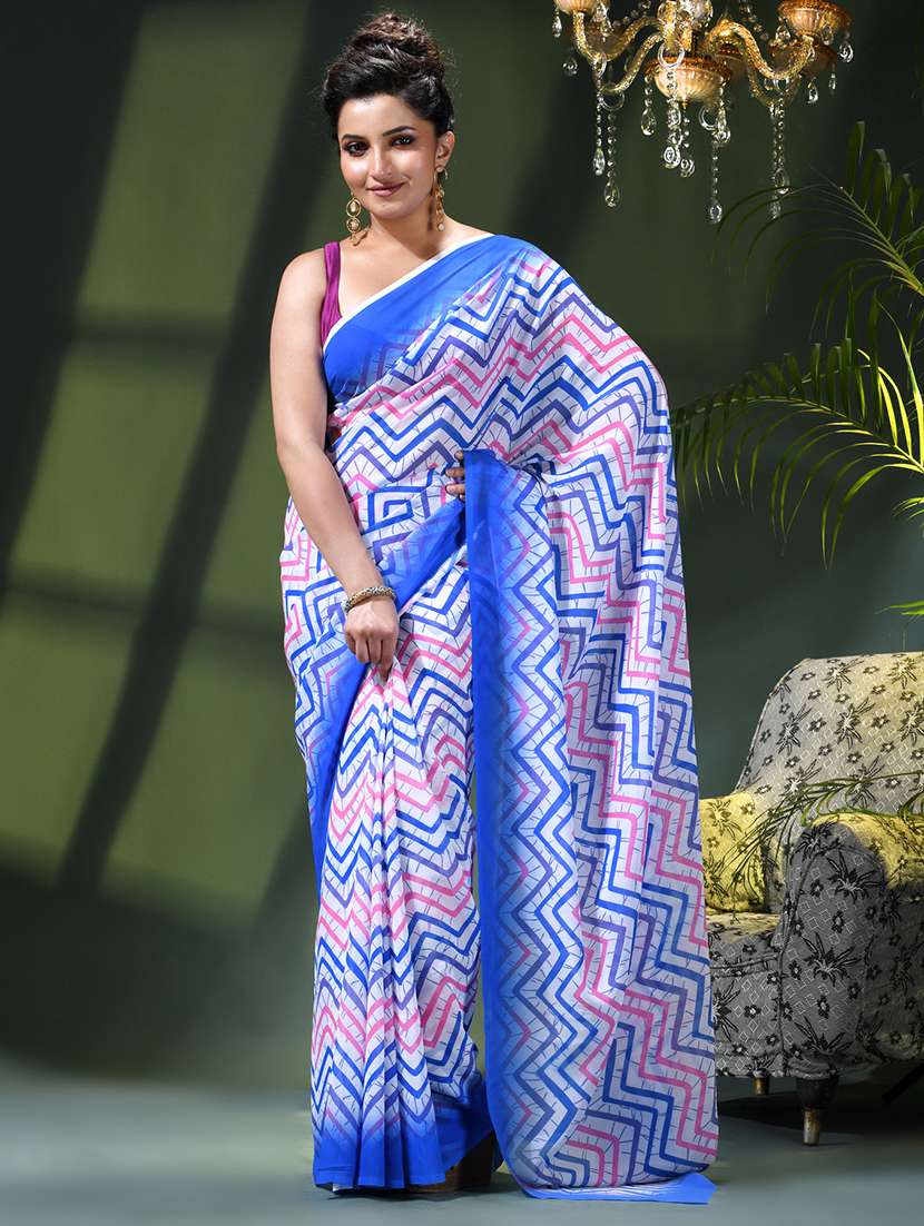 women printed casual wear saree
