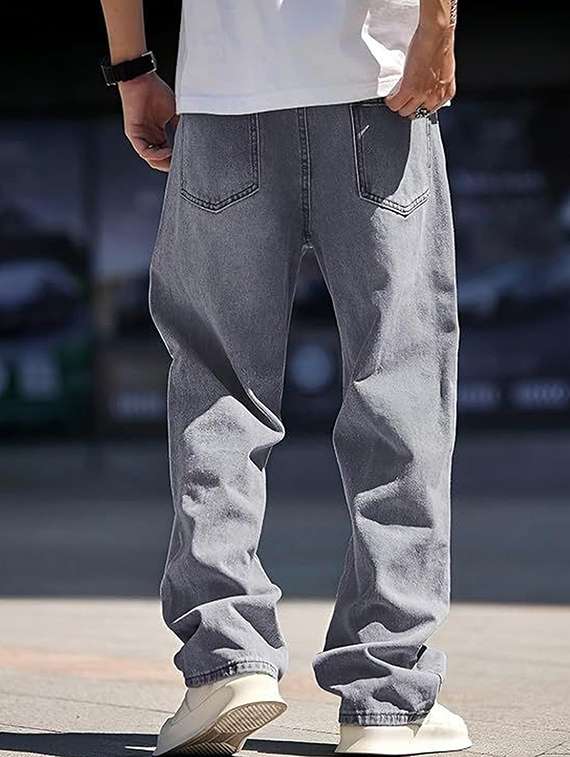 men solid mid rise relaxed jeans - 22376374 -  Standard Image - 2