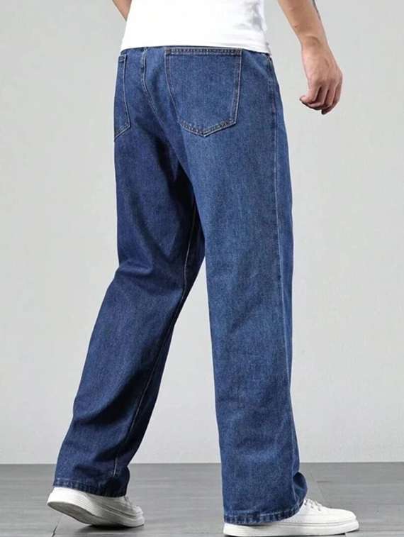 men solid mid rise straight jeans - 22376377 -  Standard Image - 2