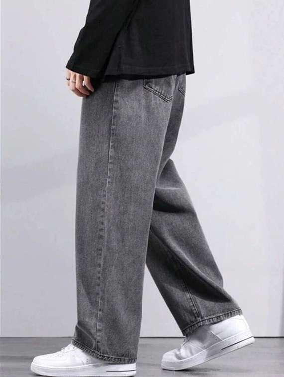 men solid mid rise straight jeans - 22376386 -  Standard Image - 2