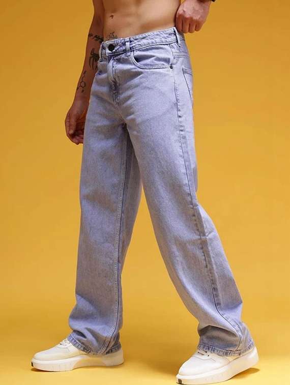 men solid mid rise relaxed jeans - 22376418 -  Standard Image - 2