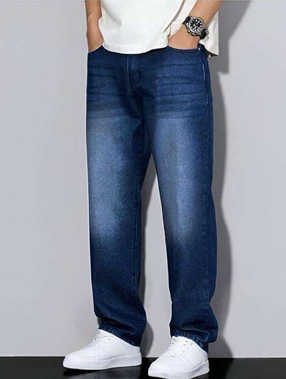 men solid mid rise straight jeans - 22376430 -  Standard Image - 2