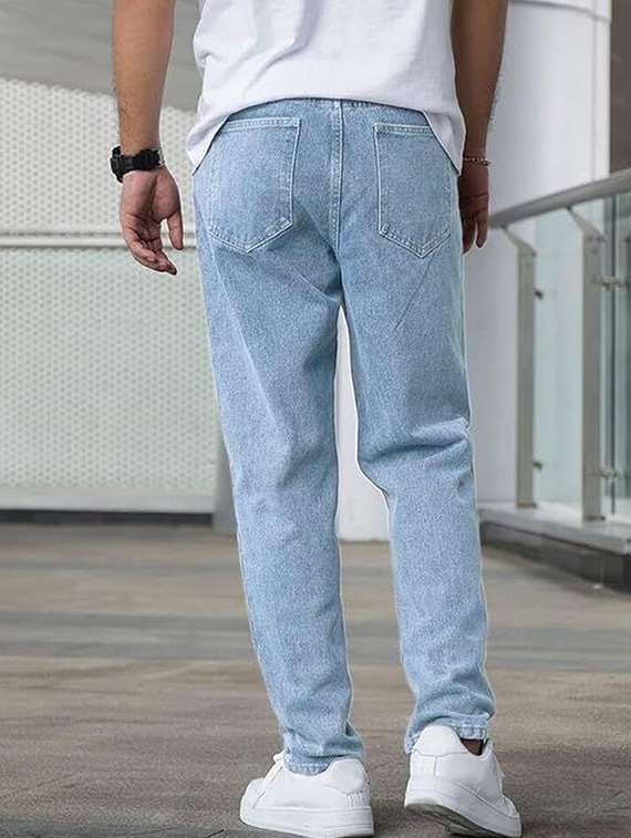 men solid mid rise straight jeans - 22376443 -  Standard Image - 2