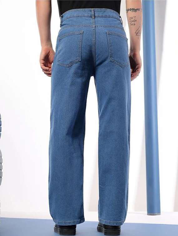 men solid mid rise straight jeans - 22376453 -  Standard Image - 2