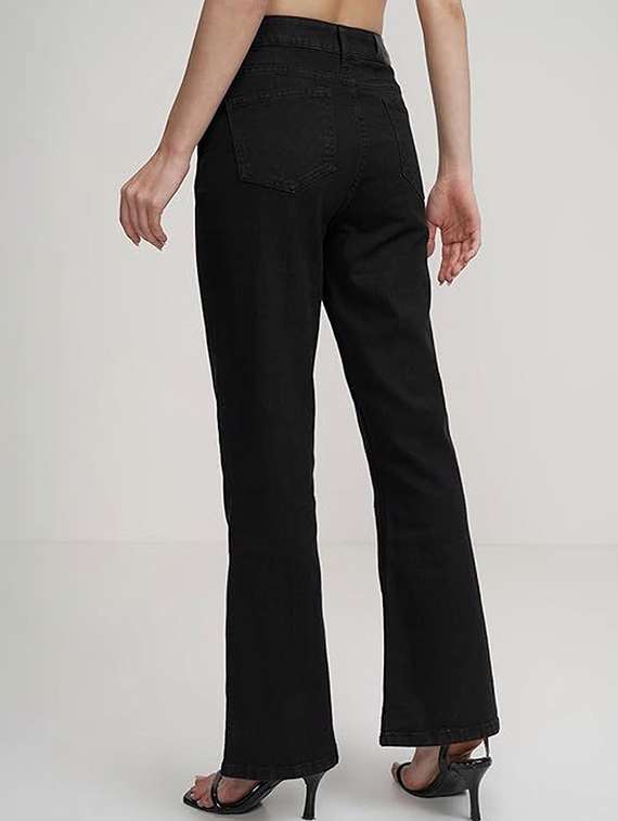 women solid mid rise bootcut jeans - 22376496 -  Standard Image - 2