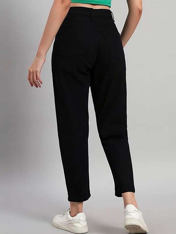 women solid high rise mom fit jeans - 22376517 -  Standard Image - 2