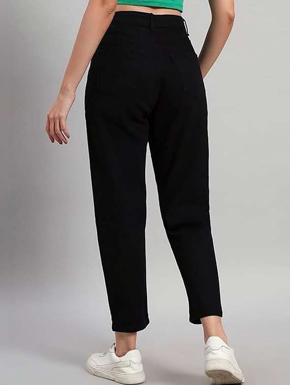 women solid high rise mom fit jeans - 22376553 -  Standard Image - 2